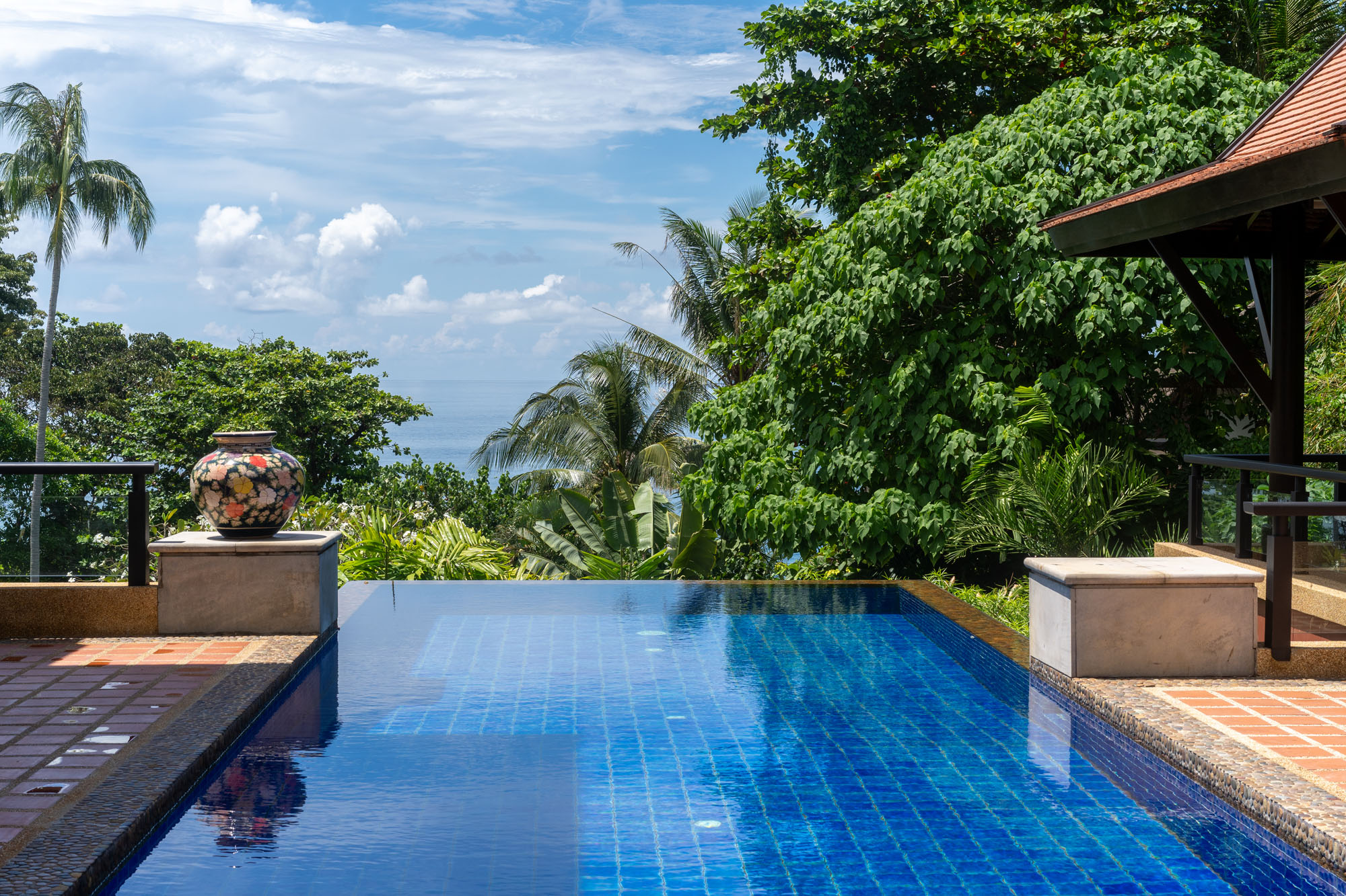 Villa Apsara private infinity pool overlooking the Andaman Sea